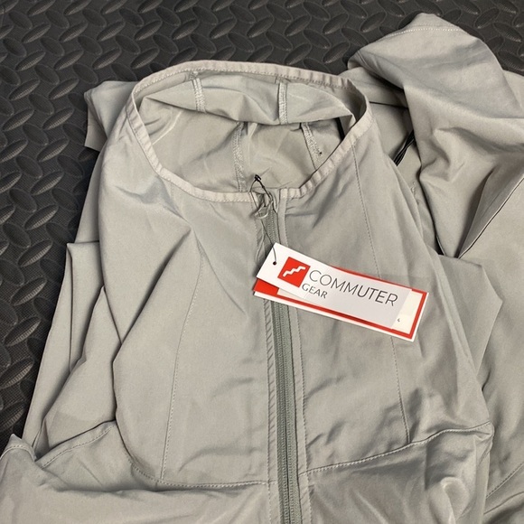 Commuter Gear Men's Grey Rain Jacket, Packable Jacket / Size-Large - Picture 11 of 13